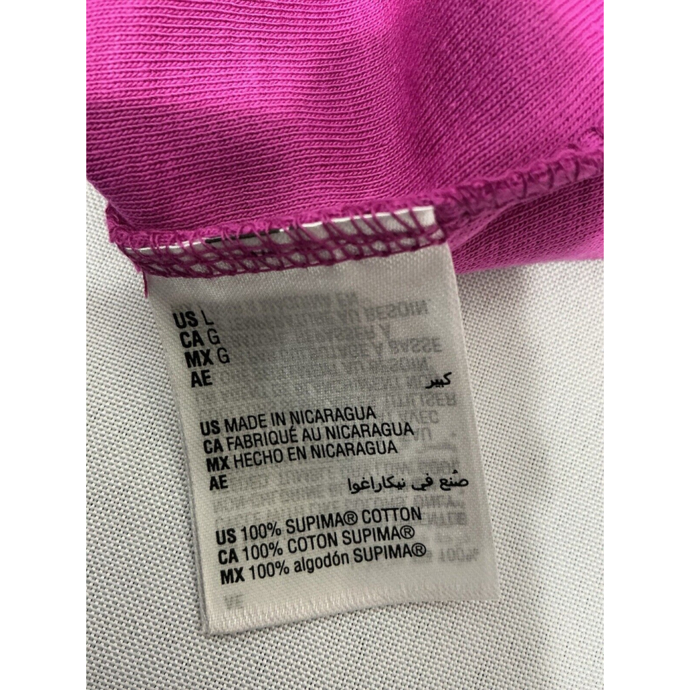 Womans Charter Club Pink 3/4 Sleeve T Shirt Large Supima Cotton - Picture 4 of 9